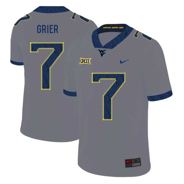 West Virginia Mountaineers 7 Will Grier Gray College Football Jersey Dzhi,We sell and wholesale West Virginia Mountaineers 7 Will Grier Gray College Football Jersey Dzhi on line form chian!